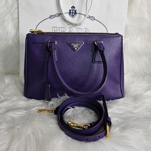 Prada Purple Saffiano hand bag
